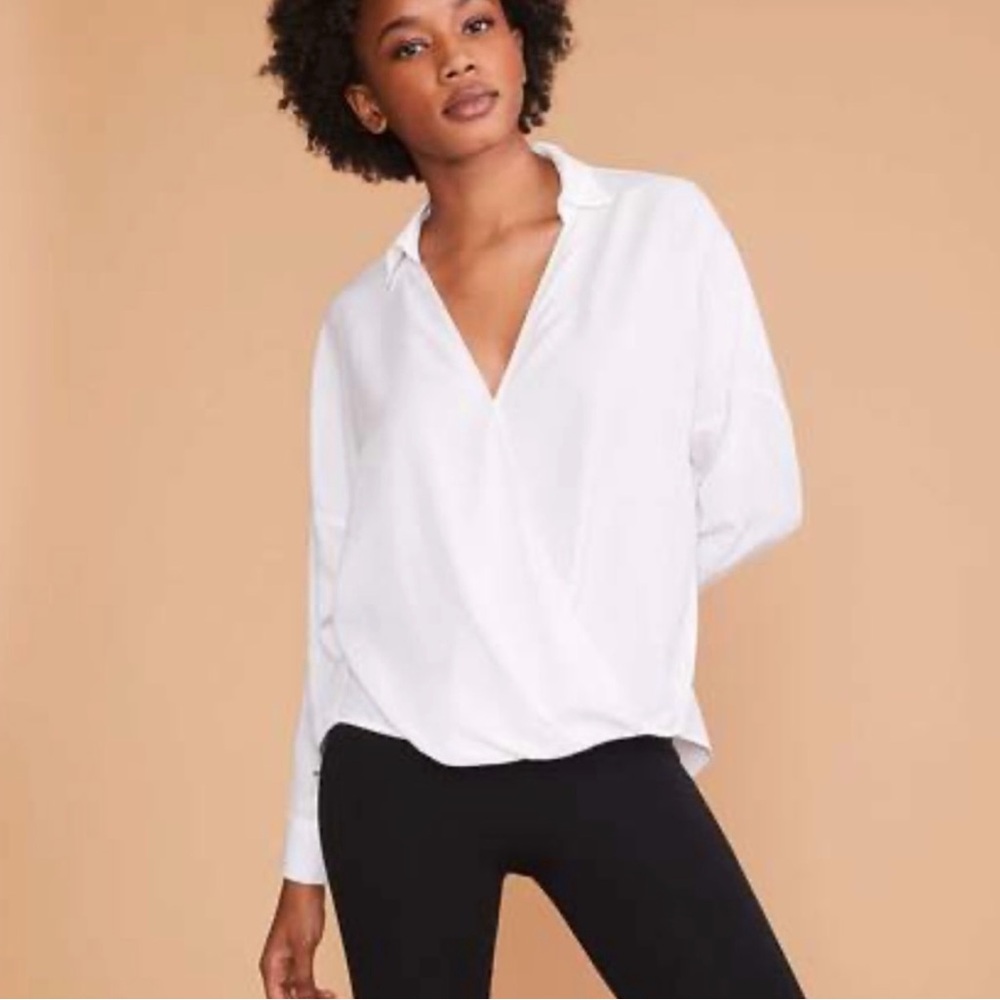 Lou & Grey for LOFT Wrap-Front Blouse